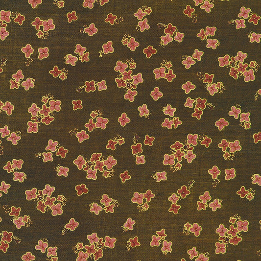 Hello Fall Florals Chestnut Brown Lynnea Washburn Robert Kaufman Cotton Fabric RK-AWHDM-23921-342