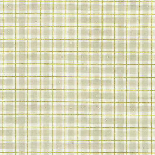 Hello Fall Plaid Denim Cream Gold Metallic Lynnea Washburn Robert Kaufman Cotton Fabric RK-AWHDM-23920-352