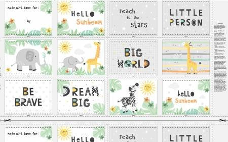 Hello Sunbeam Book Panel Multi Lisa Perry Wilmington Prints Cotton Fabric