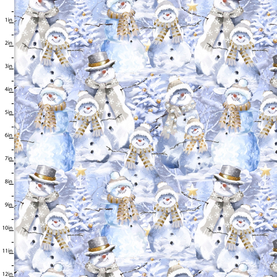 Here Comes Santa Frosty Friends Allover Multi The Macneil Studio 3 Wishes Fabric Cotton Fabric