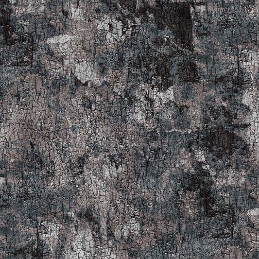 Heritage Floral Cracking Texture Black Bloomery Decor Michael Miller Cotton Fabric MM-DDC12409-BLAC-D
