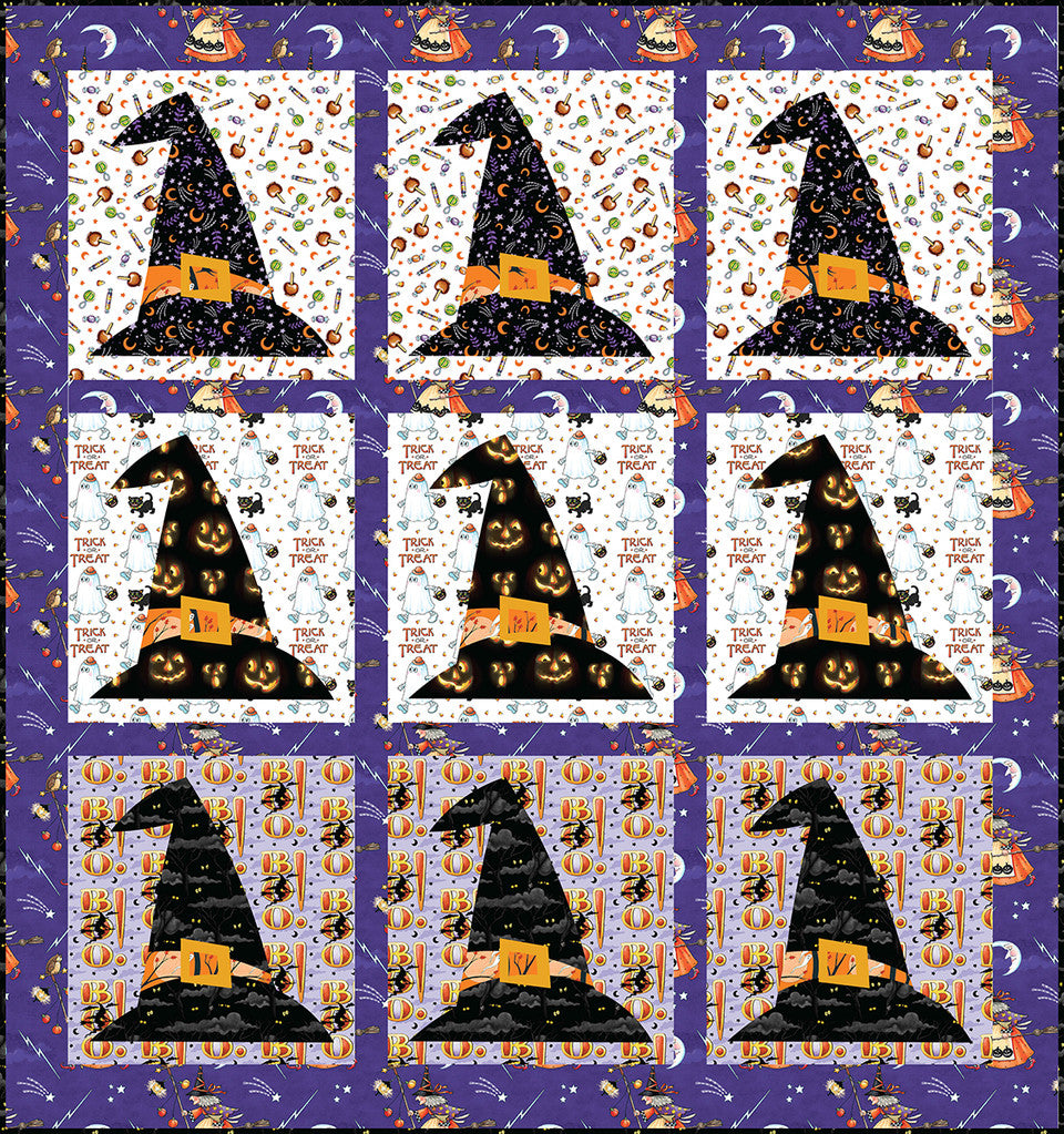 Project - Hester's Hat Wall Hanging Moonlit Mischief Mary Engelbreit Free Spirit