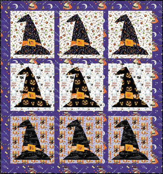 Project - Hester's Hat Wall Hanging Moonlit Mischief Mary Engelbreit Free Spirit