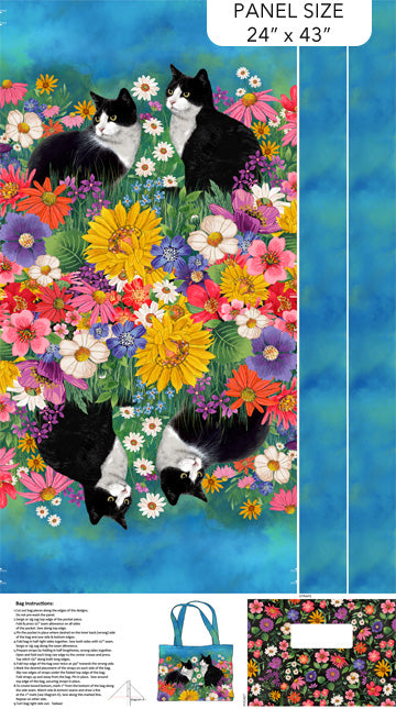 Hide and Seek Tote Bag Panel 24" Deborah Edwards Northcott Studio Cotton Fabric NC-C27655-44