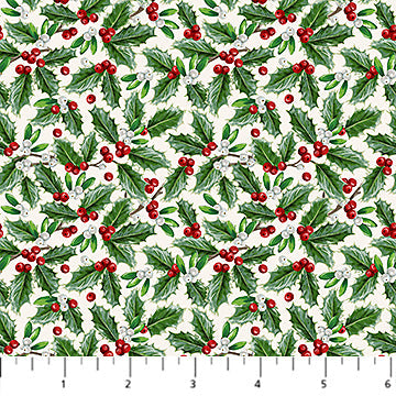 Highland Heart Small Holly Black Multi Jason Kirk Northcott Cotton Fabric NC-DP28051-11