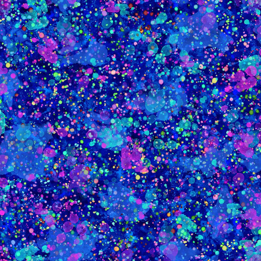 Hiphop Splatter Navy Blue Oasis Fabrics Cotton Fabric