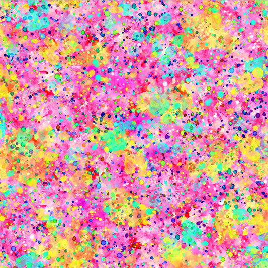 Hiphop Splatter Pink Oasis Fabrics Cotton Fabric