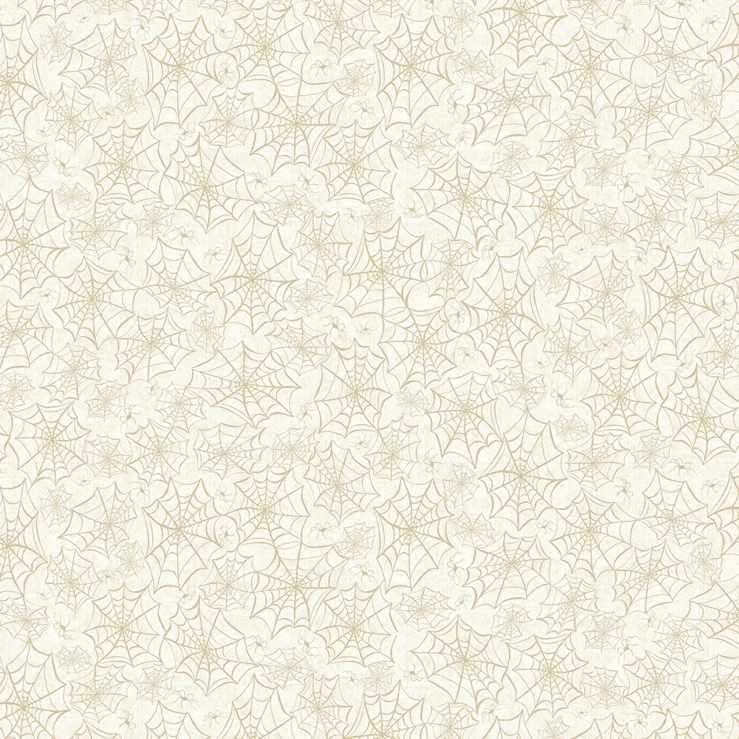 Hocus Pocus Allover Webs Cream Deane Beesley P&B Textiles Cotton Fabric PB-HPOC-5831-E