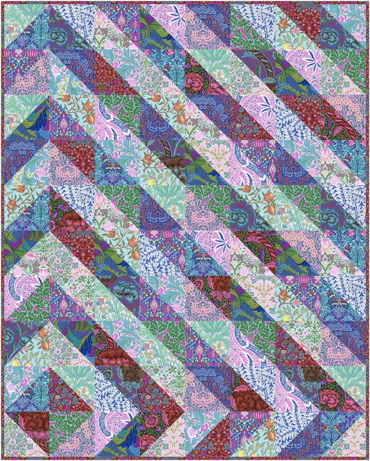 Hole One Quilt Spark Pack Fat Quarter Bundle 18" x 21" 17pcs  Kaffe x Morris & Co. Free Spirit Cotton Fabric FS-FB4SPKW.HOLEINONE