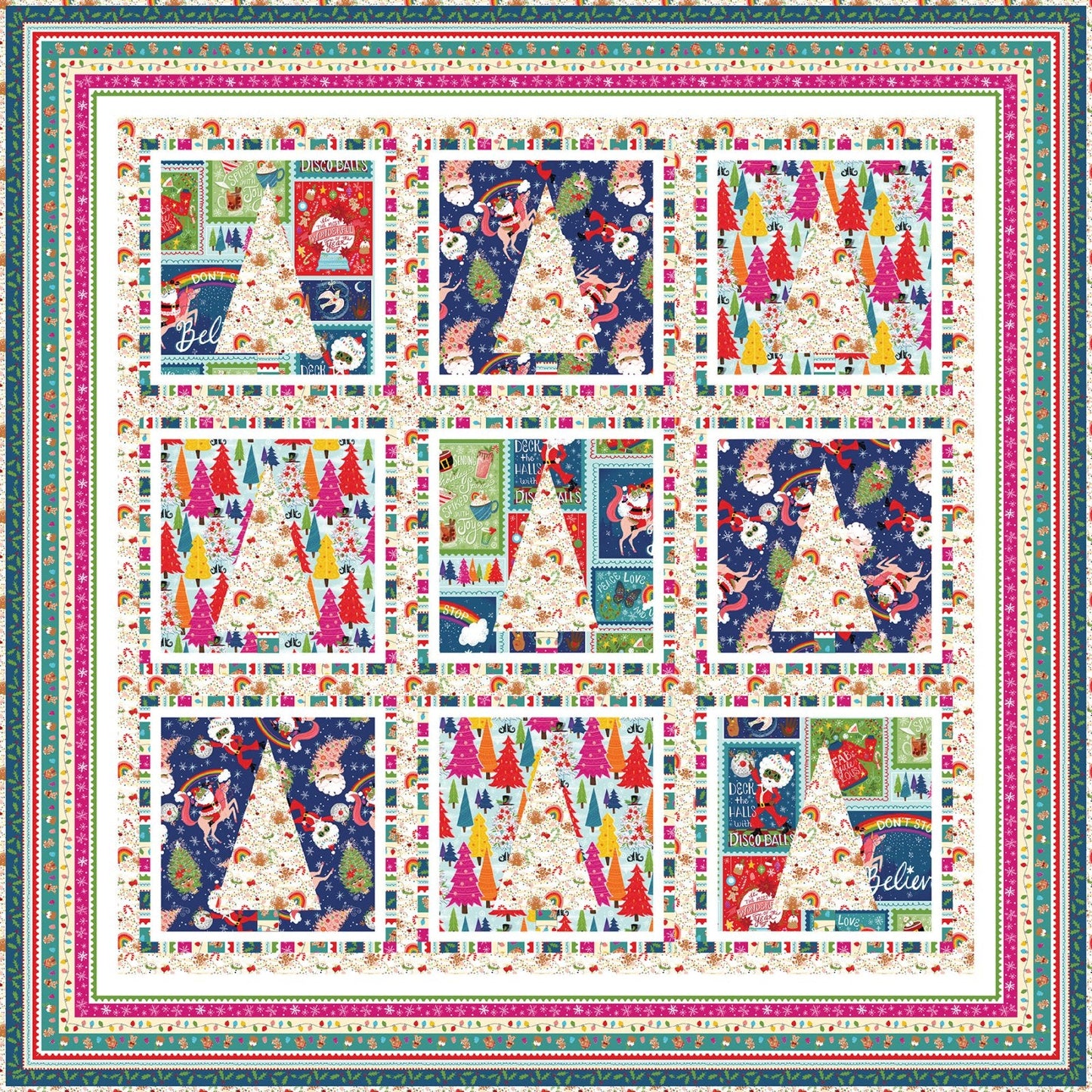 HoliDazzle Festive Holiday Spirit Quilt 3 Wishes-FREE PATTERN