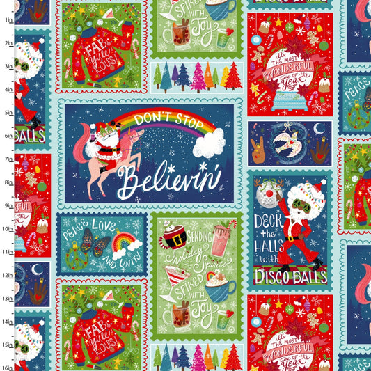 HoliDazzle Festive Patch Multi Emiko Rainbow 3 Wishes Cotton Fabric 3W-23771-MLT