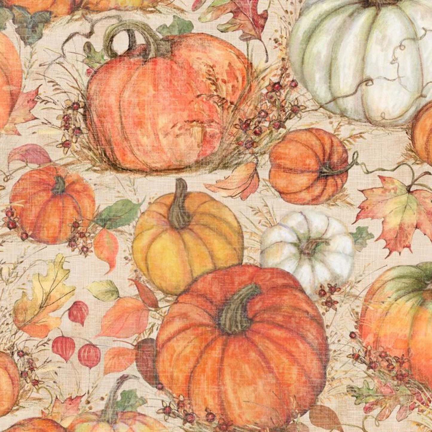 Holiday 2023 Autumn Pumpkins Cream Springs Collection Springs Creative Cotton Fabric