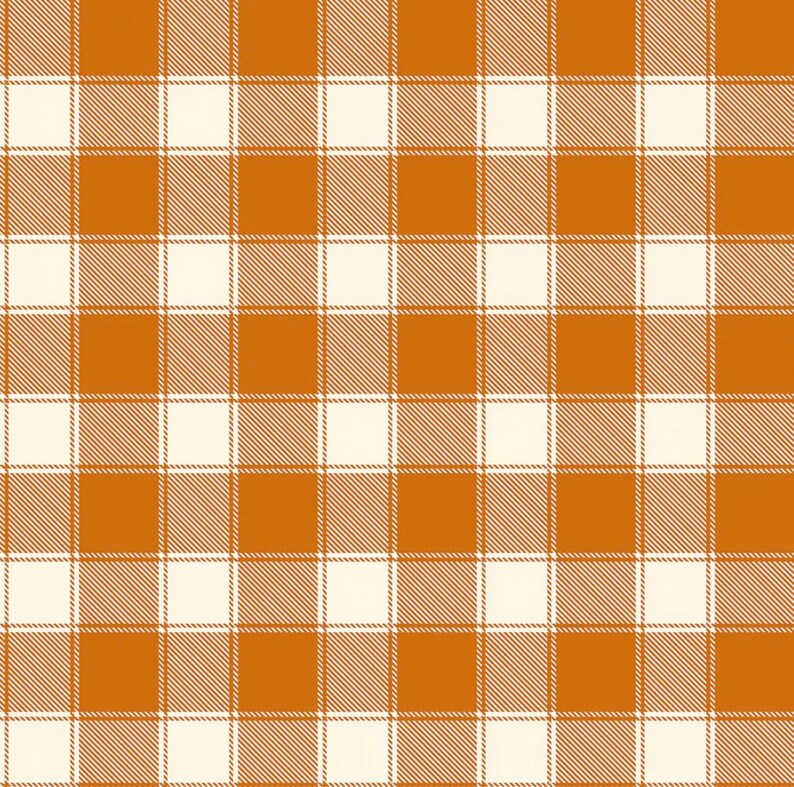 Holiday Buffalo Check Orange Timeless Treasures Cotton Fabric