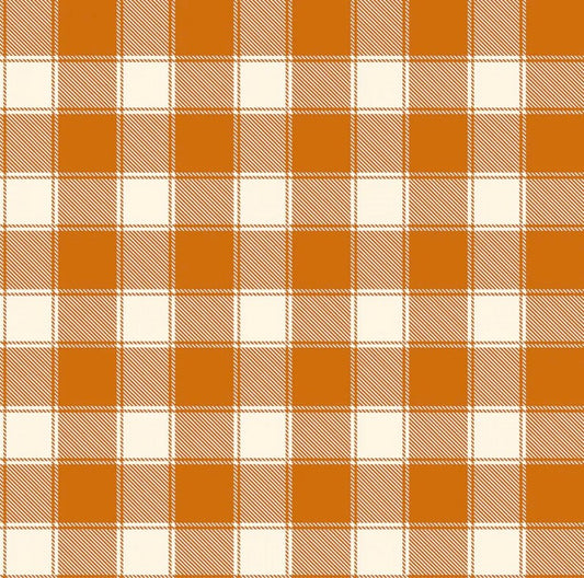 Holiday Buffalo Check Orange Timeless Treasures Cotton Fabric