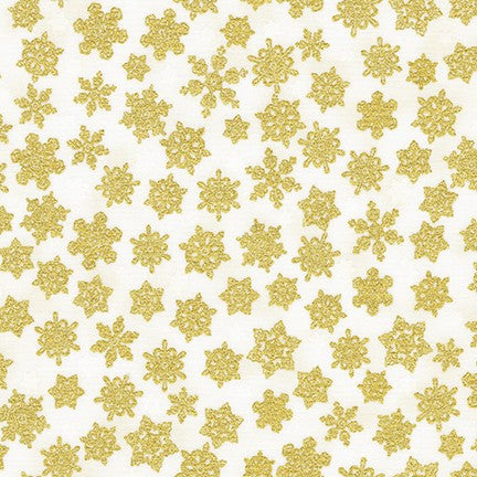 Holiday Charms Allover Snowflakes Ivory Cream Robert Kaufman Cotton Fabric