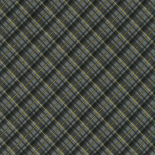 Holiday Charms Checks Plaids Black Robert Kaufman Cotton Fabric