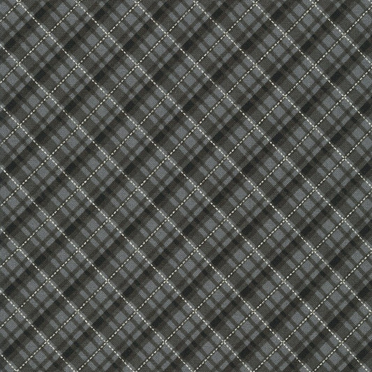 Holiday Charms Checks Plaids Onyx Black Robert Kaufman Cotton Fabric