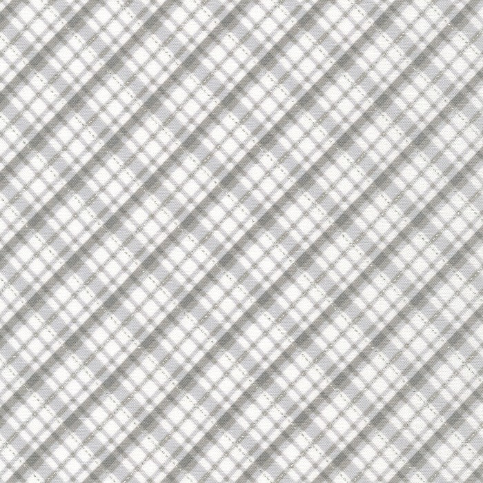 Holiday Charms Checks Plaids Silver Robert Kaufman Cotton Fabric