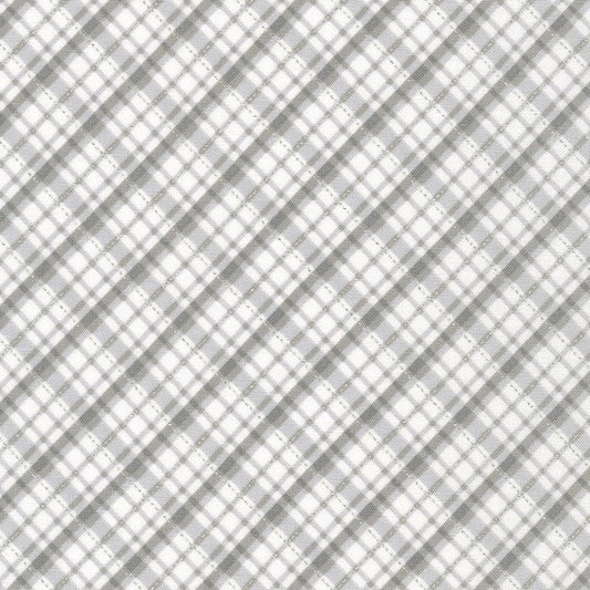 Holiday Charms Checks Plaids Silver Robert Kaufman Cotton Fabric