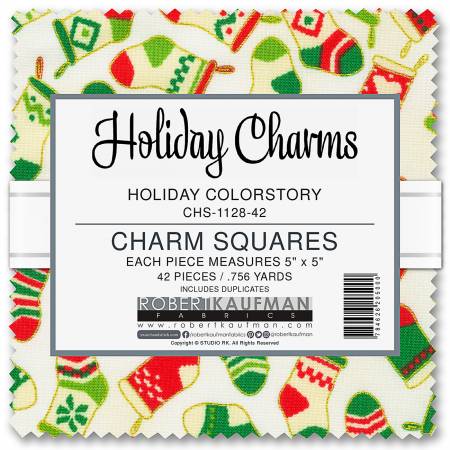 Holiday Charms Colorstory 5" Squares Robert Kaufman Cotton Fabric