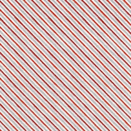 Holiday Charms Stripe Scarlet Red Robert Kaufman Cotton Fabric