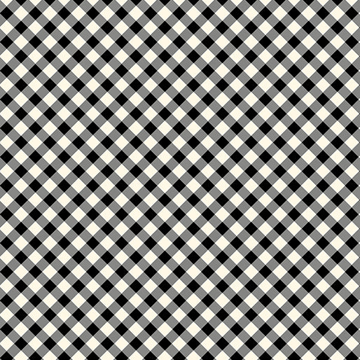 Holiday Farmhouse Plaid Gingham Cream Black Kanvas Studio Benartex Cotton Fabric