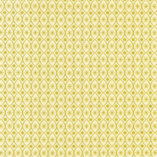 Holiday Flourish 15 Geometric Metallic Gold Ivory Studio RK Robert Kaufman Cotton Fabric