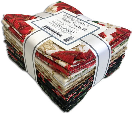 Holiday Flourish Festive Finery Fat Quarter Bundle 18"x22" 14 pcs Studio RK Robert Kaufman Cotton Fabric