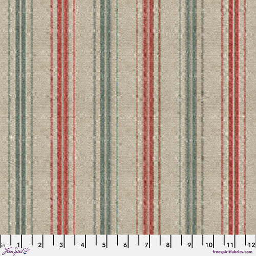 Holiday Past Stripe Multi Tim Holtz Eclectic Elements Free Spirit Cotton Fabric