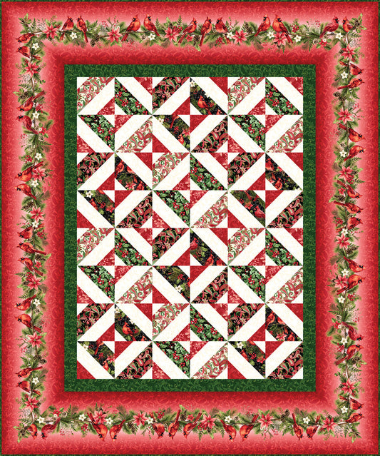 Fabric Requirements-Holiday Bliss Holiday Feathers and Flourish Quilt Studio E