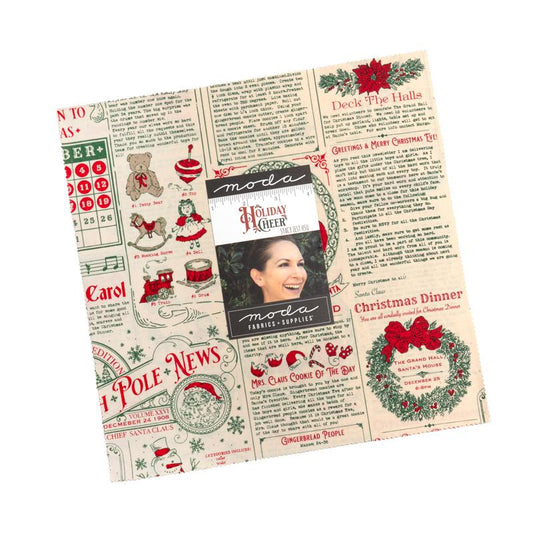 Holiday Cheer 10" Squars Layer Cake 42pcs Stacy Lest Hsu Moda Cotton Fabric MD-20970PP