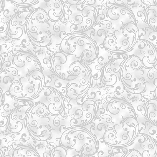 Holiday Happy Place Monotone Swirl Gray Jan Shade Beach Henry Glass Cotton Fabric