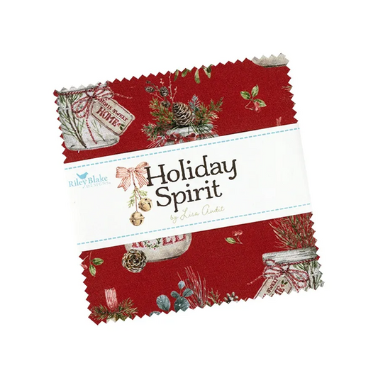 Holiday Spirit 5" Stacker 42pcs Lisa Audit Riley Blake Designs Cotton Fabric RB-5-­17460­-42