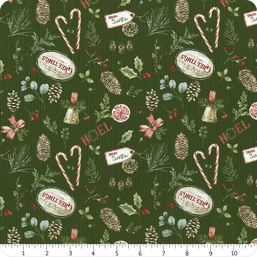 Holiday Spirit Christmas Toss Green Lisa Audit Riley Blake Designs Cotton Fabric RB-CD17461-GREEN
