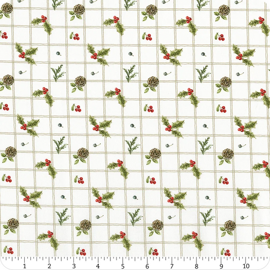 Holiday Spirit Holly Cream Lisa Audit Riley Blake Designs Cotton Fabric RB-CD17462-CREAM