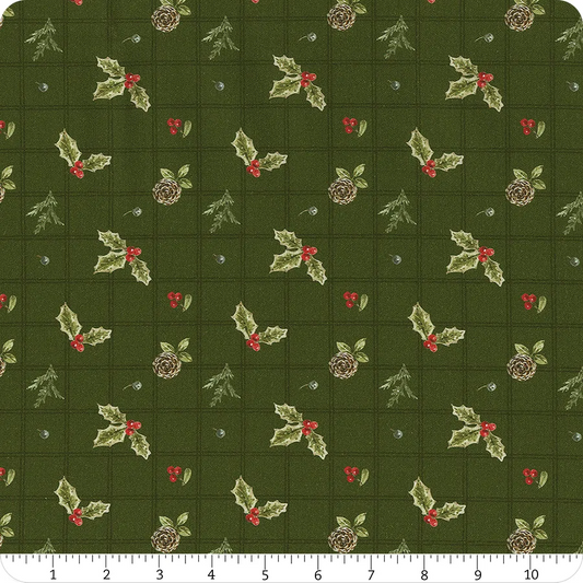 Holiday Spirit Holly Green Lisa Audit Riley Blake Designs Cotton Fabric RB-CD17462-GREEN