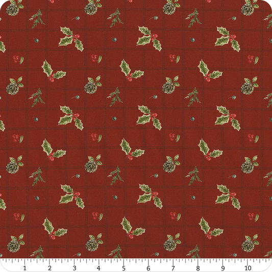Holiday Spirit Holly Red Lisa Audit Riley Blake Designs Cotton Fabric RB-CD17462-RED