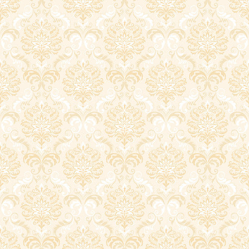 Holly Berry Park Holiday Damask Cream Art Loft Studio E Cotton Fabric