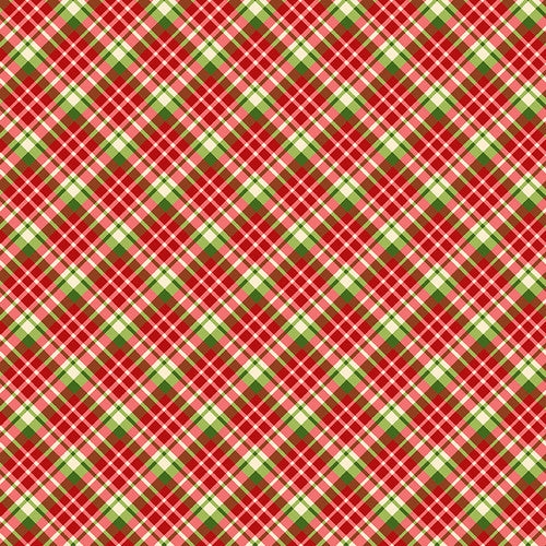 Holly Berry Park Plaid Cream Art Loft Studio E Cotton Fabric