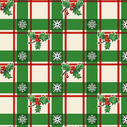 Holly Jolly Plaid Green Michael Miller Cotton Fabric MM-DCX12270-GREE-D