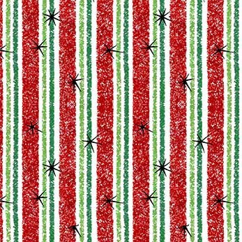 Holly Jolly Stripe Cream Michael Miller Cotton Fabric MM-DCX12271-CREM-D