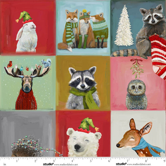 Holly Woods Hollywood Squares Tertiary Multi Cathy Walters Studio E Cotton Fabric SE-9237-107