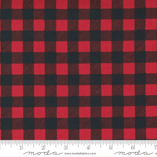 Home Sweet Holidays Buffalo Check Black Red Deb Strain Moda Cotton Fabric