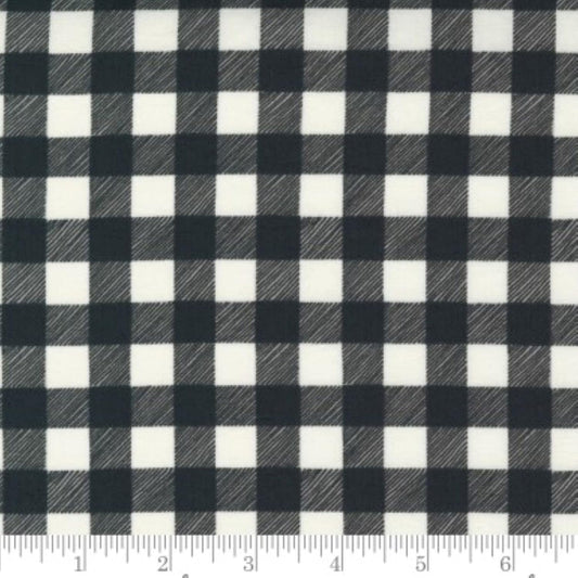 Home Sweet Holidays Buffalo Check Black White Deb Strain Moda Cotton Fabric