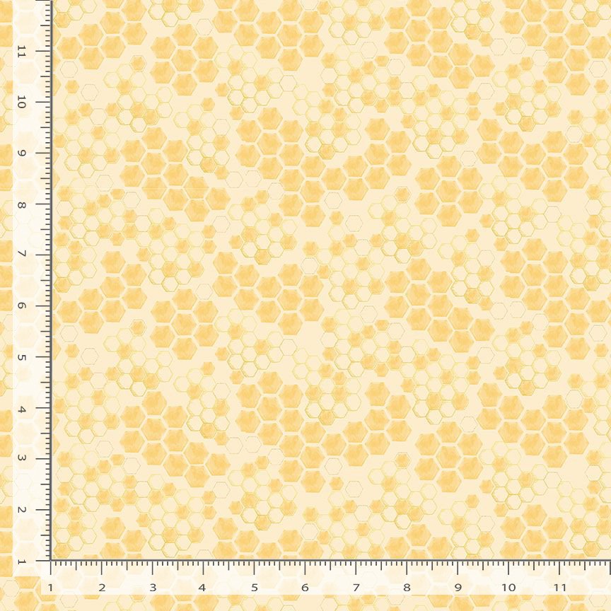 Home Sweet Home Honeycomb Honey Yellow Timeless Treasures Cotton Fabric