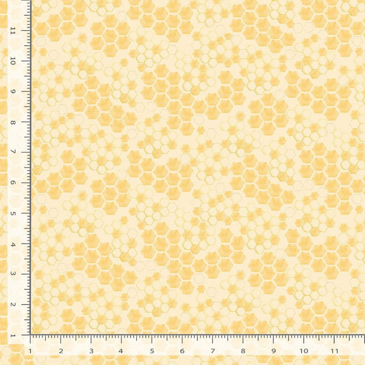 Home Sweet Home Honeycomb Honey Yellow Timeless Treasures Cotton Fabric