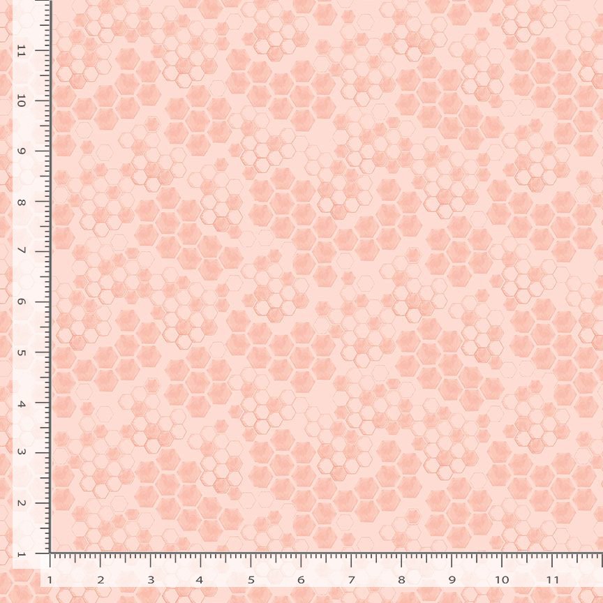 Home Sweet Home Honeycomb Pink Timeless Treasures Cotton Fabric