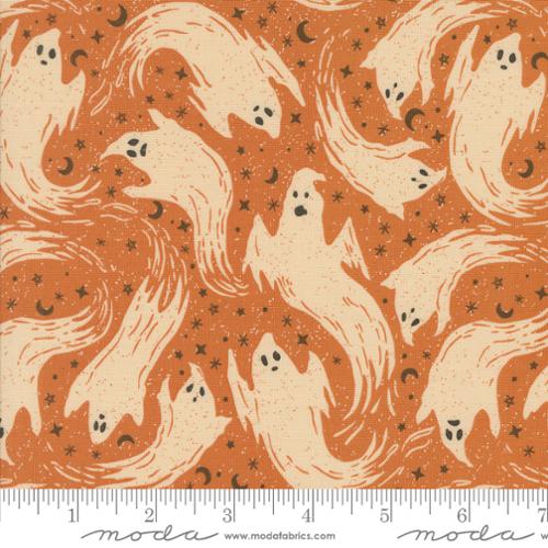 Home Sweet Haunt Ghostly Ghost Pumpkin Orange Stacy Lest Hsu Moda Cotton Fabric MD-20914-14