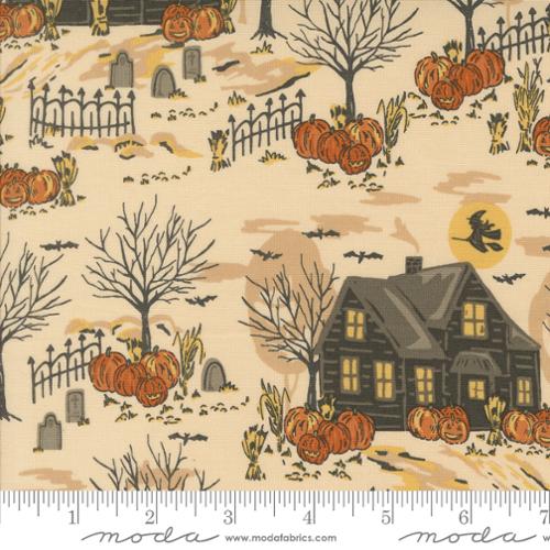 Home Sweet Haunt Haunted Forest Bone Multi Stacy Lest Hsu Moda Cotton Fabric MD-20912-11