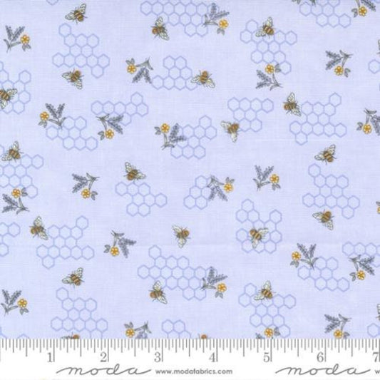 Honey & Lavender Bees Soft Lavender Deb Strain Moda Fabrics Cotton Fabric